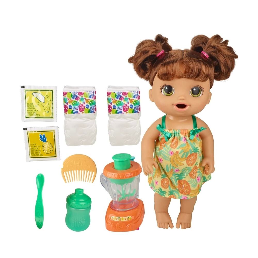 New Baby Alive Magical Mixer Baby Doll Tropical Treat- Blender Accessories, etc.